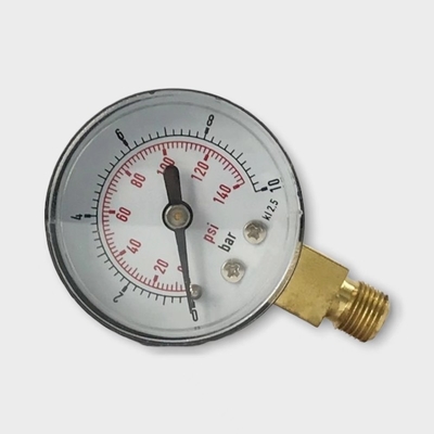 10 Bar Brass Connection Utility เครื่องวัดความดัน Flow Manometer 40mm 1/8 NPT
