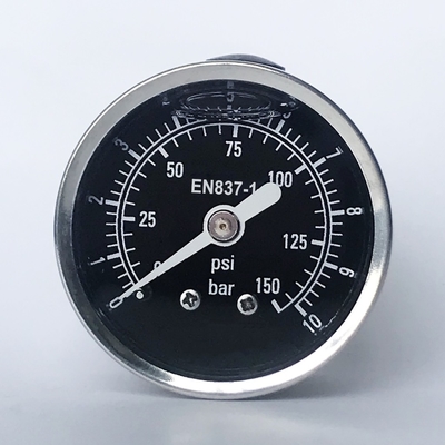 Manometer 150 Psi 10 Bar เครื่องวัดความดันแบบสเตนเลสทั้งหมด