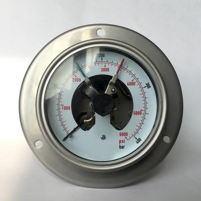 SS 316 เกจวัดแรงดันล่าง 400 บาร์ 6000 Psi เกจวัดแรงดันสแตนเลส