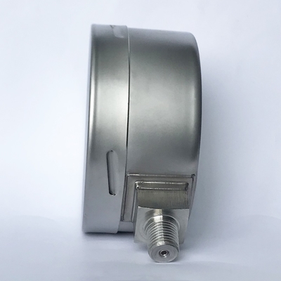 ไม่ใช้น้ำมัน 1.4 MPa SUS 316 Tube/Socket 1/2 NPT All Stainless Steel Oxygen Pressure Gauge